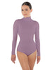Solid Lycra TNeck LS Leotard Triangle Back
