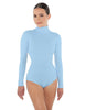 Solid Lycra TNeck LS Leotard Triangle Back