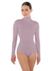 Solid Lycra TNeck LS Leotard Triangle Back