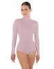 Solid Lycra TNeck LS Leotard Triangle Back
