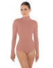 Solid Lycra TNeck LS Leotard Triangle Back