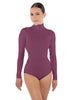 Solid Lycra TNeck LS Leotard Triangle Back