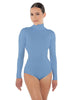 Solid Lycra TNeck LS Leotard Triangle Back
