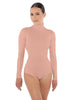 Solid Lycra TNeck LS Leotard Triangle Back