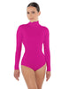 Solid Lycra TNeck LS Leotard Triangle Back