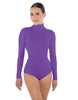 Solid Lycra TNeck LS Leotard Triangle Back