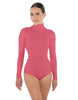 Solid Lycra TNeck LS Leotard Triangle Back