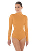 Solid Lycra TNeck LS Leotard Triangle Back