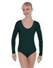 Solid Lycra LS Open Back Leotard