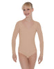 Solid Lycra LS Open Back Leotard