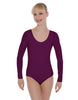 Solid Lycra LS Open Back Leotard