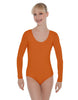 Solid Lycra LS Open Back Leotard