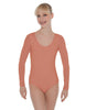 Solid Lycra LS Open Back Leotard