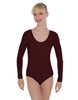 Solid Lycra LS Open Back Leotard