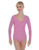 Solid Lycra LS Open Back Leotard