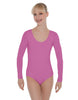 Solid Lycra LS Open Back Leotard