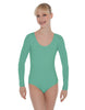 Solid Lycra LS Open Back Leotard