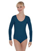 Solid Lycra LS Open Back Leotard