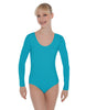 Solid Lycra LS Open Back Leotard