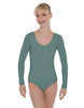 Solid Lycra LS Open Back Leotard