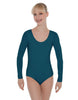 Solid Lycra LS Open Back Leotard