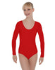 Solid Lycra LS Open Back Leotard