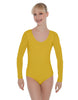 Solid Lycra LS Open Back Leotard