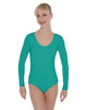 Solid Lycra LS Open Back Leotard