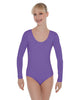 Solid Lycra LS Open Back Leotard