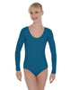 Solid Lycra LS Open Back Leotard