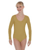 Solid Lycra LS Open Back Leotard