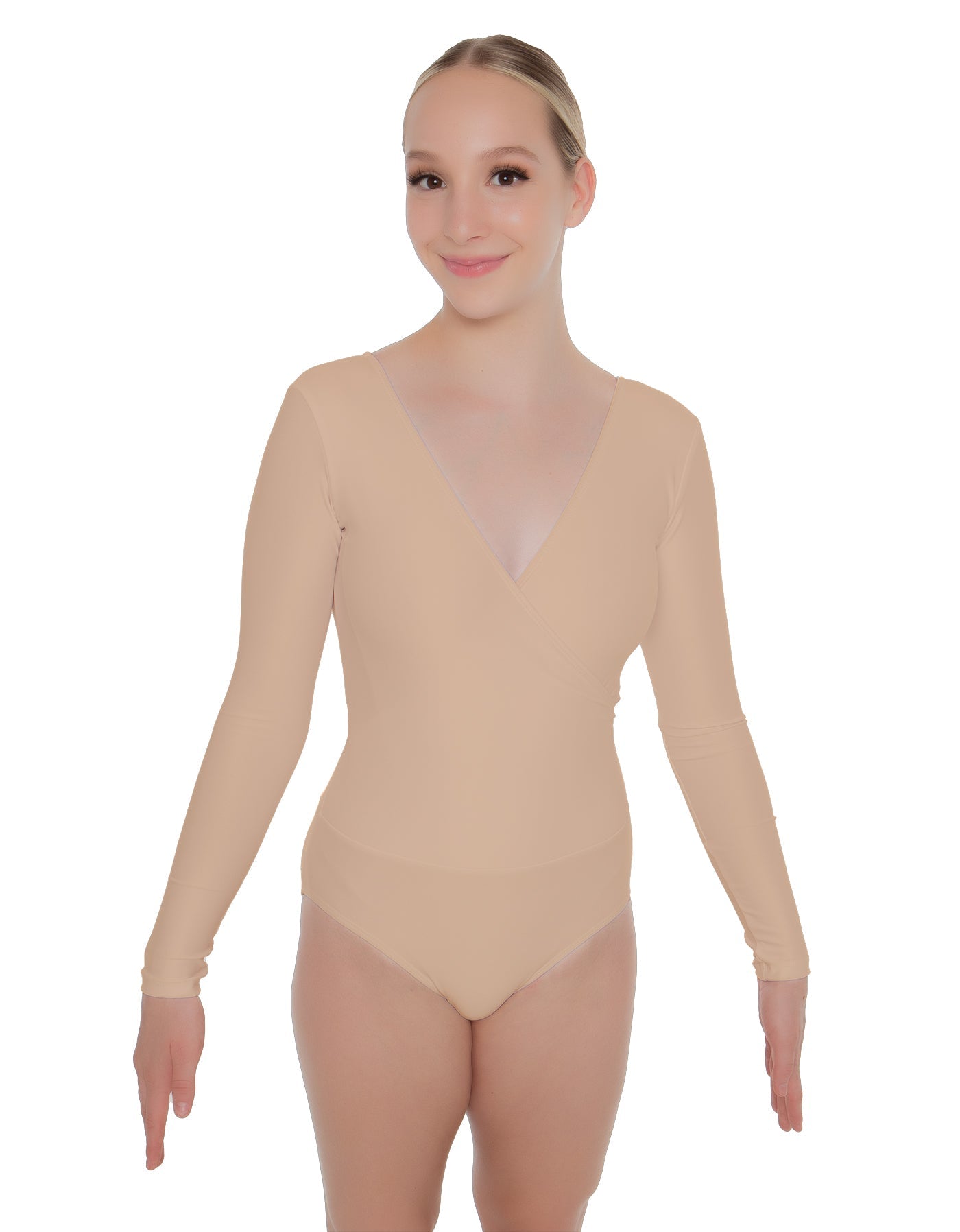 Solid Lycra LS Crossover Leotard