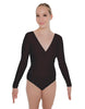 Solid Lycra LS Crossover Leotard