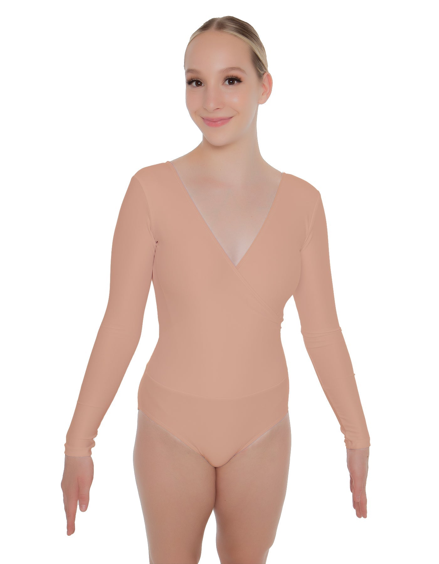 Solid Lycra LS Crossover Leotard