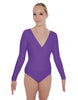 Solid Lycra LS Crossover Leotard