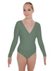 Solid Lycra LS Crossover Leotard