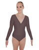 Solid Lycra LS Crossover Leotard
