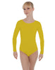 Solid Lycra LS Open Bow Back Leotard