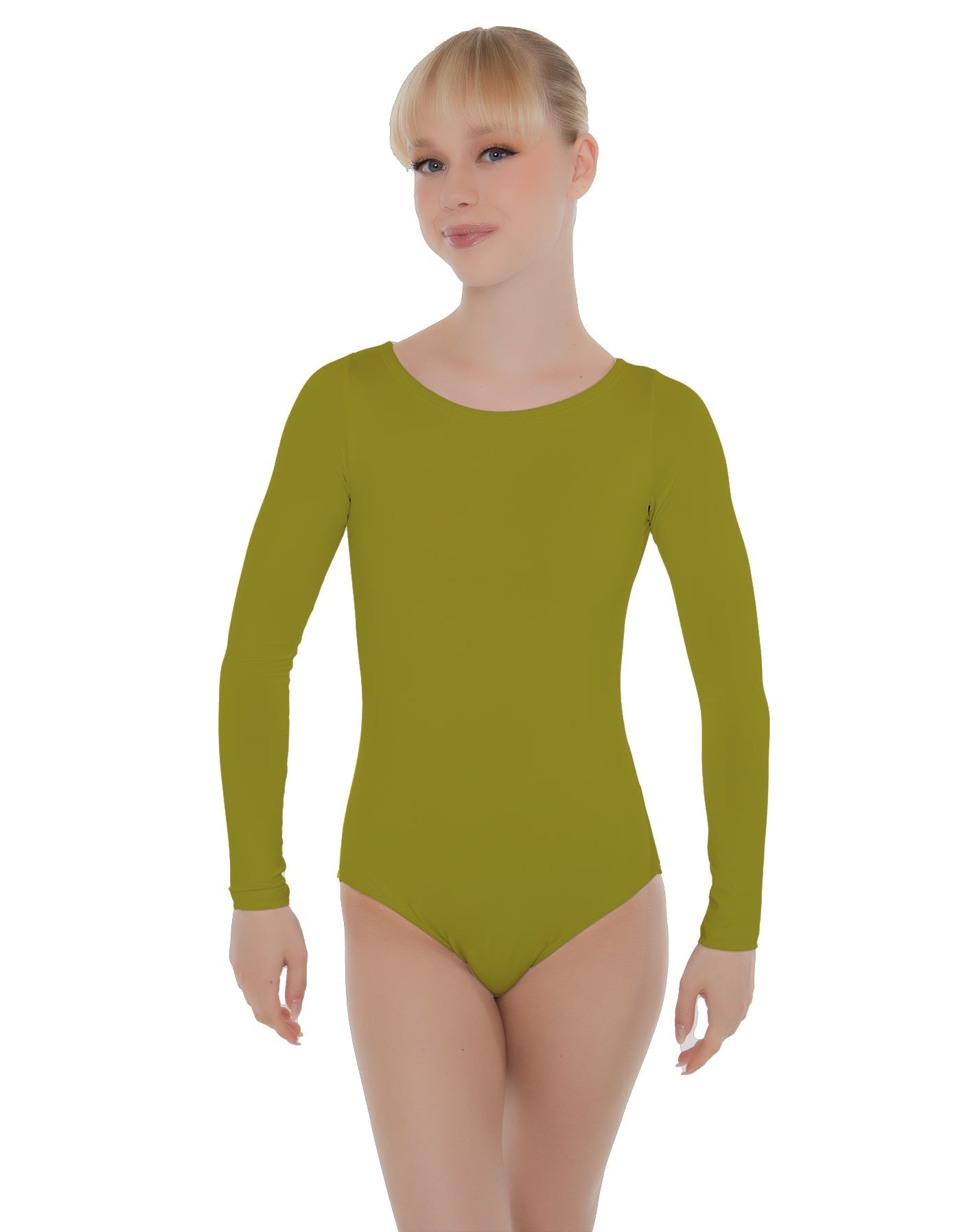 Solid Lycra LS Open Bow Back Leotard