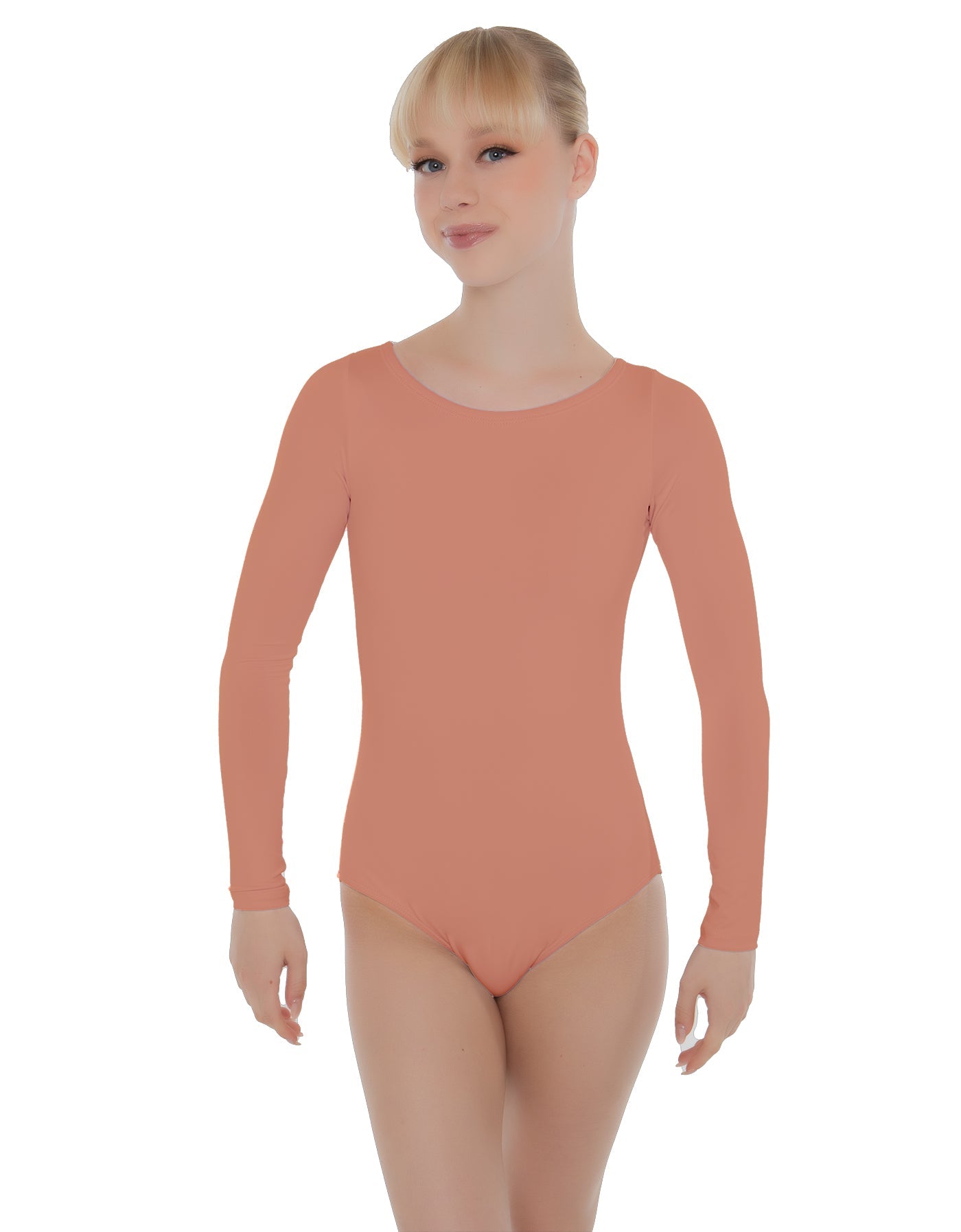 Solid Lycra LS Open Bow Back Leotard