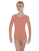Solid Lycra LS Open Bow Back Leotard