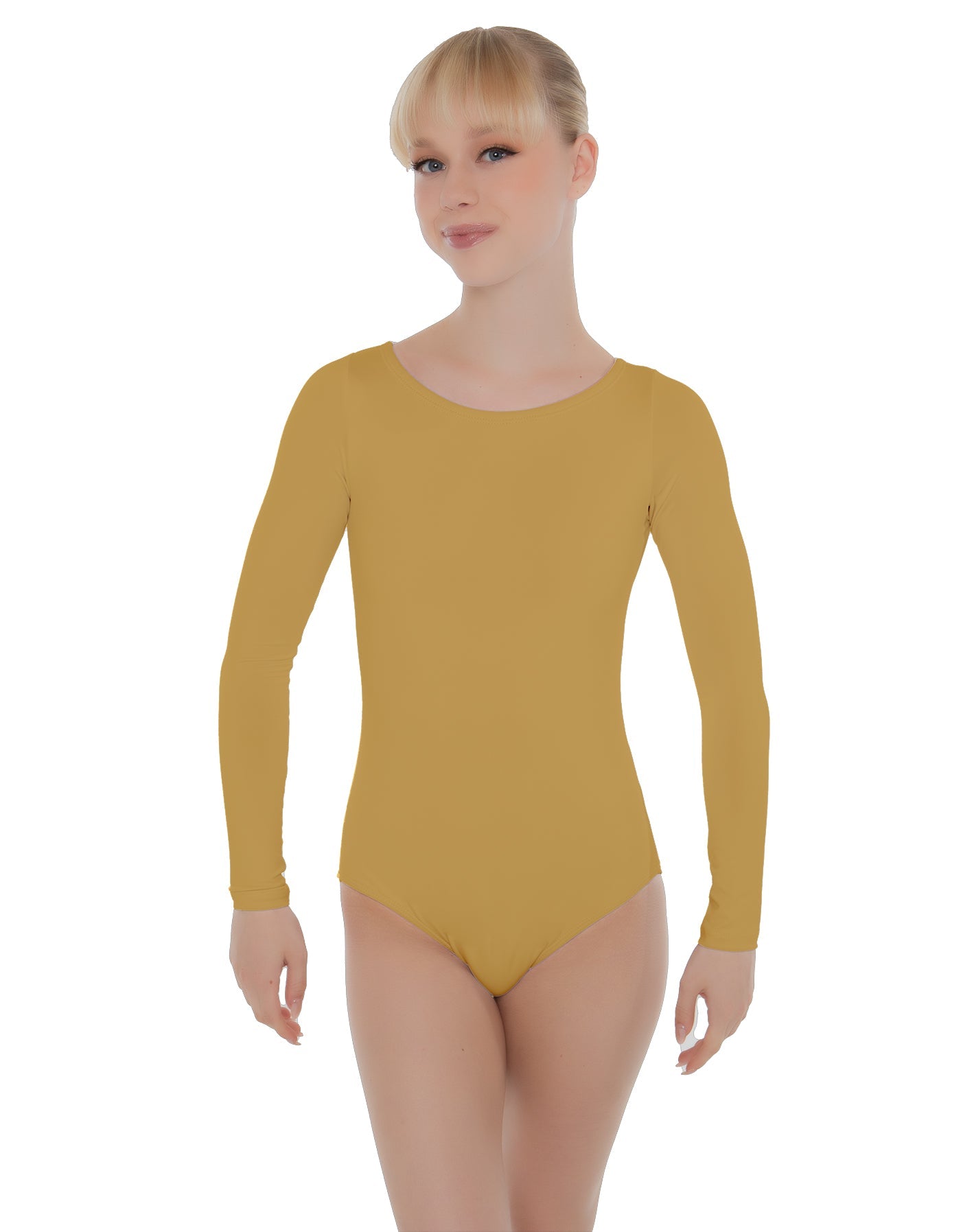 Solid Lycra LS Open Bow Back Leotard