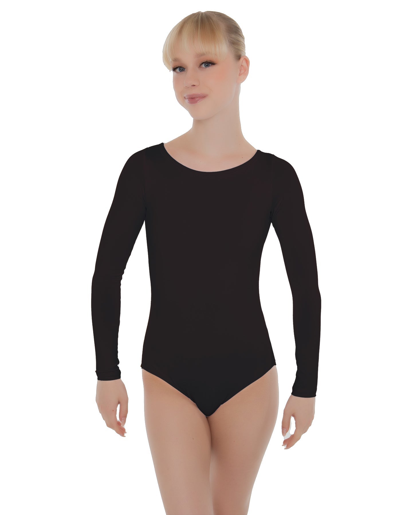 Solid Lycra LS Open Bow Back Leotard