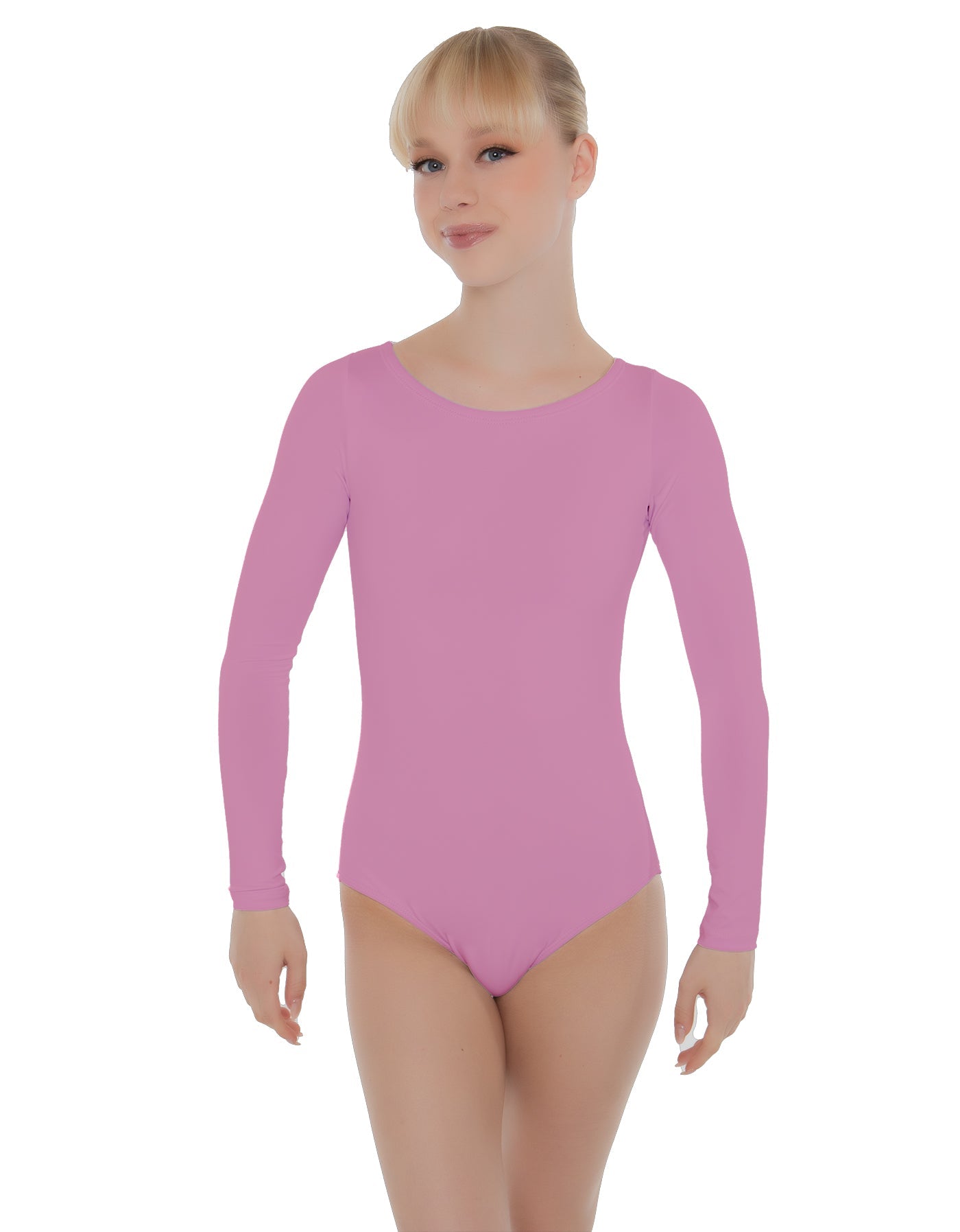 Solid Lycra LS Open Bow Back Leotard