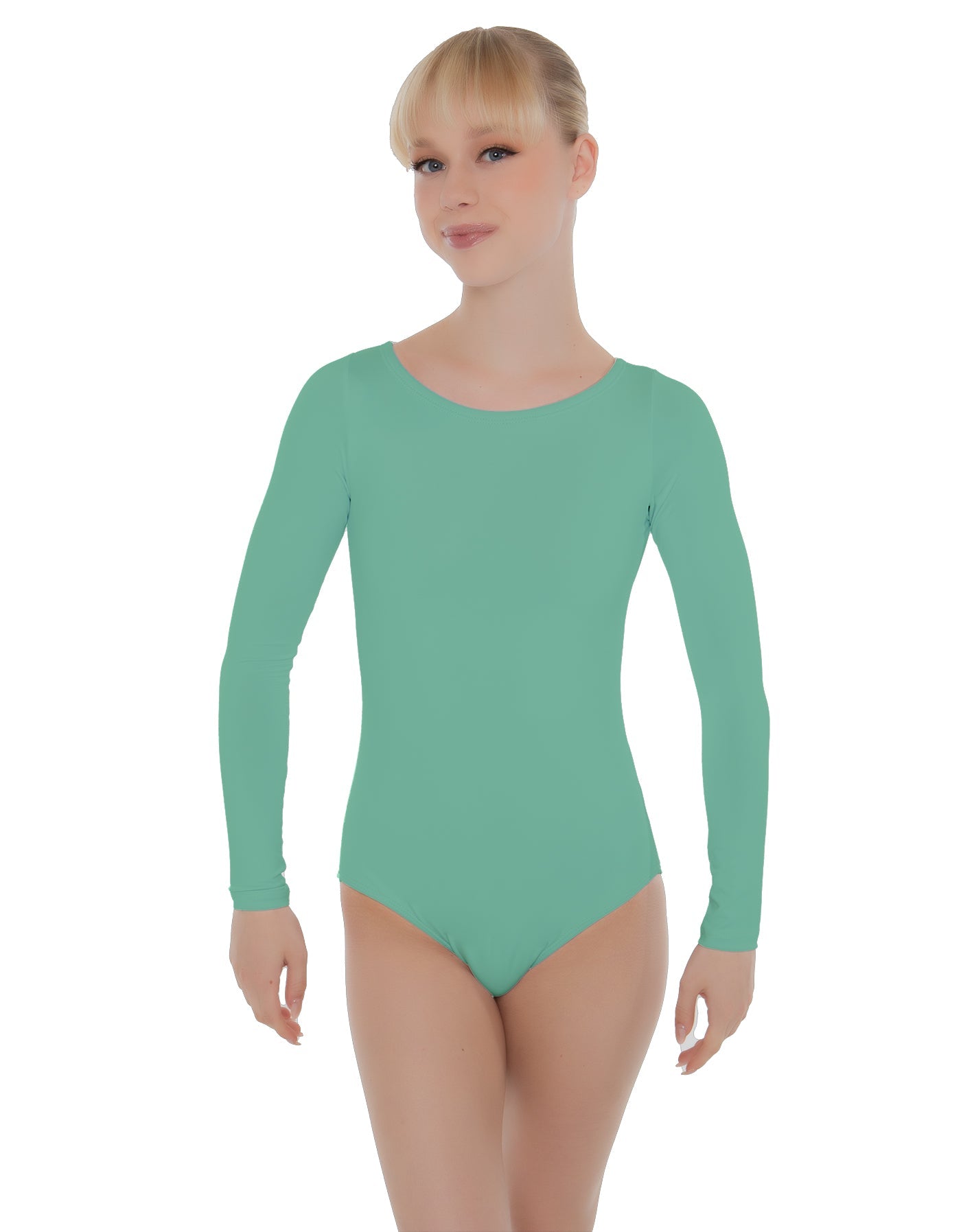 Solid Lycra LS Open Bow Back Leotard