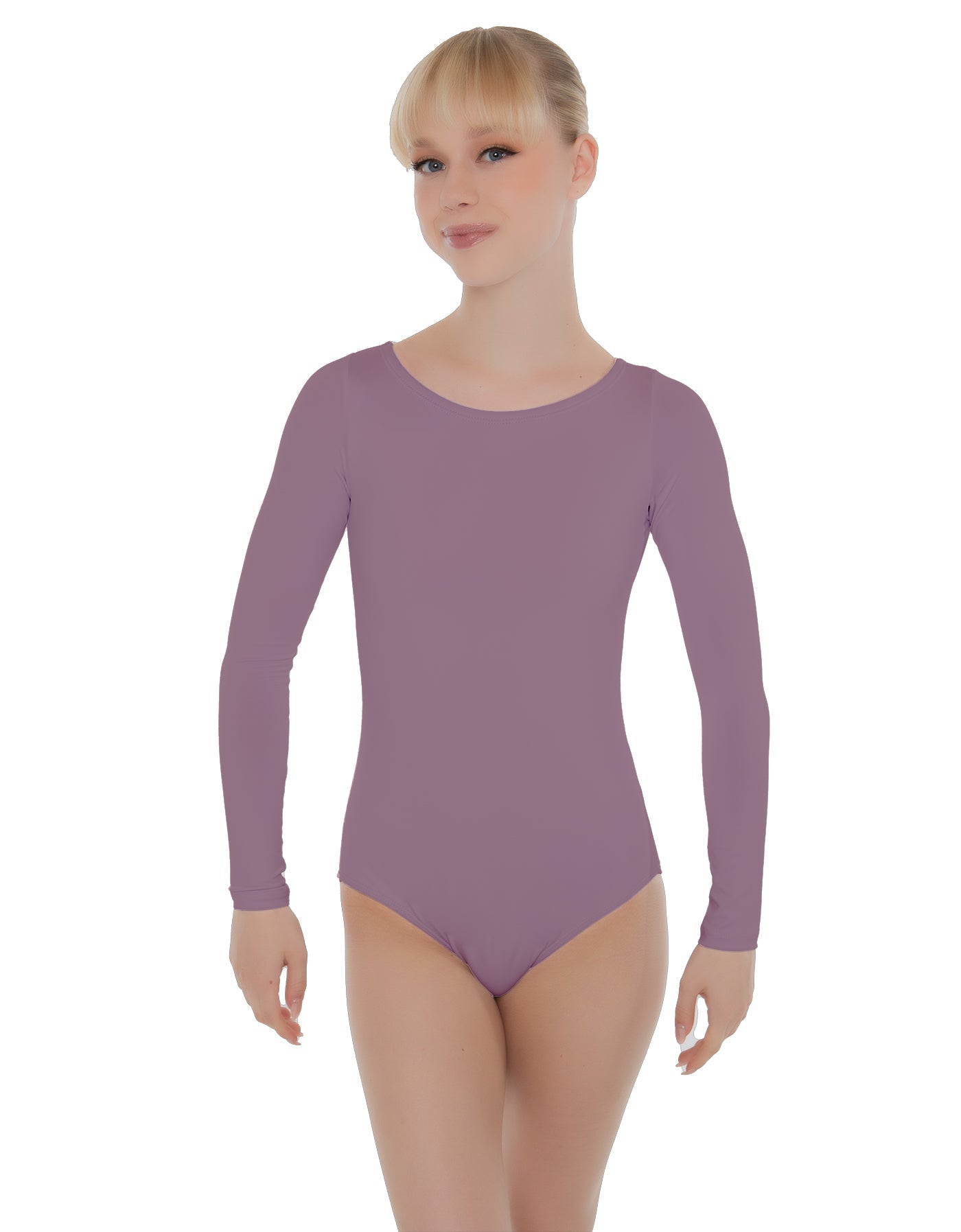 Solid Lycra LS Open Bow Back Leotard