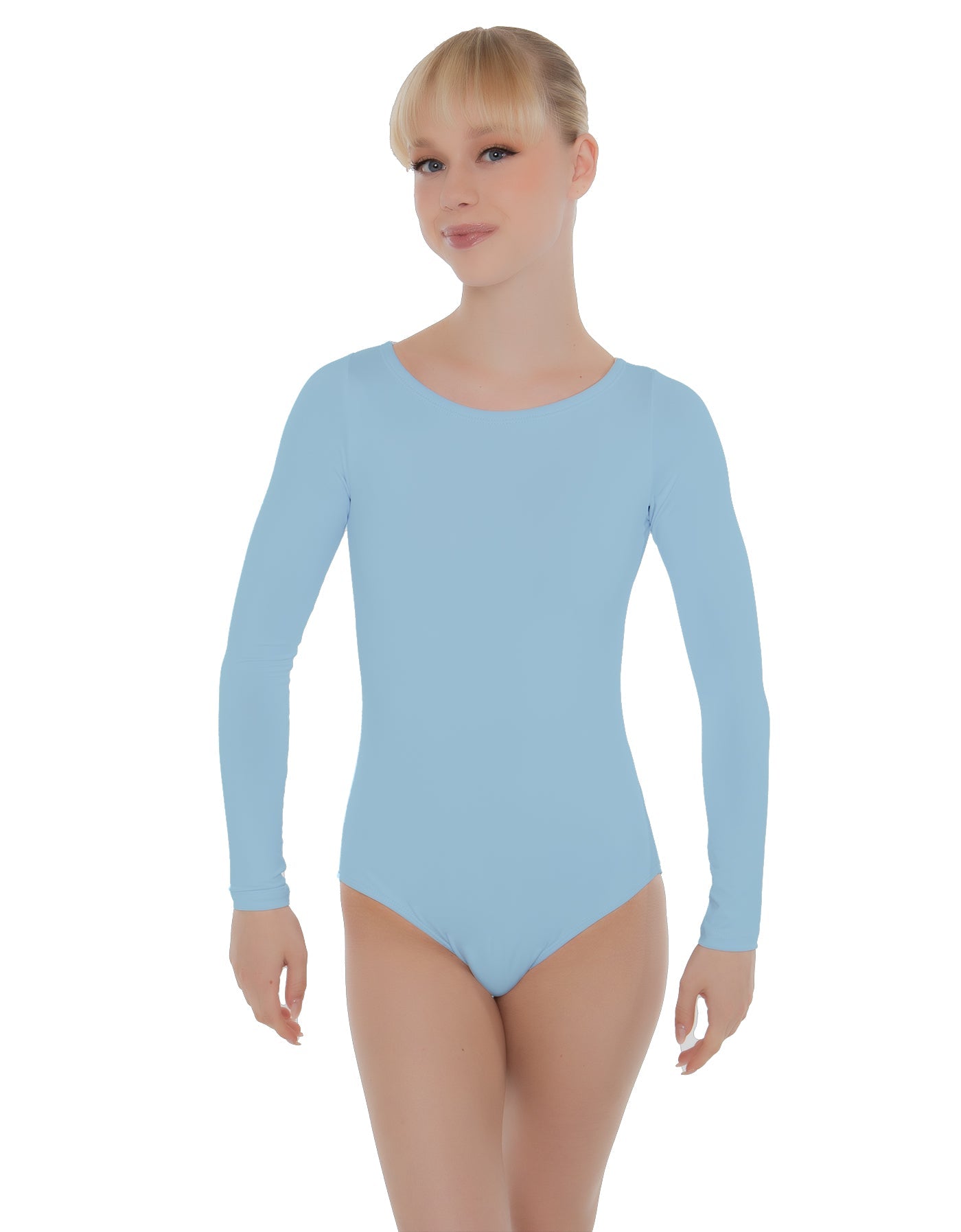 Solid Lycra LS Open Bow Back Leotard