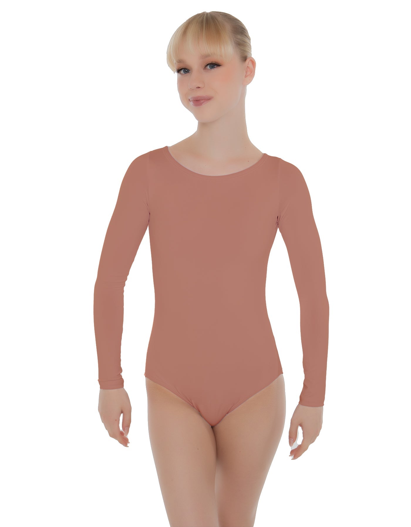 Solid Lycra LS Open Bow Back Leotard