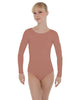 Solid Lycra LS Open Bow Back Leotard