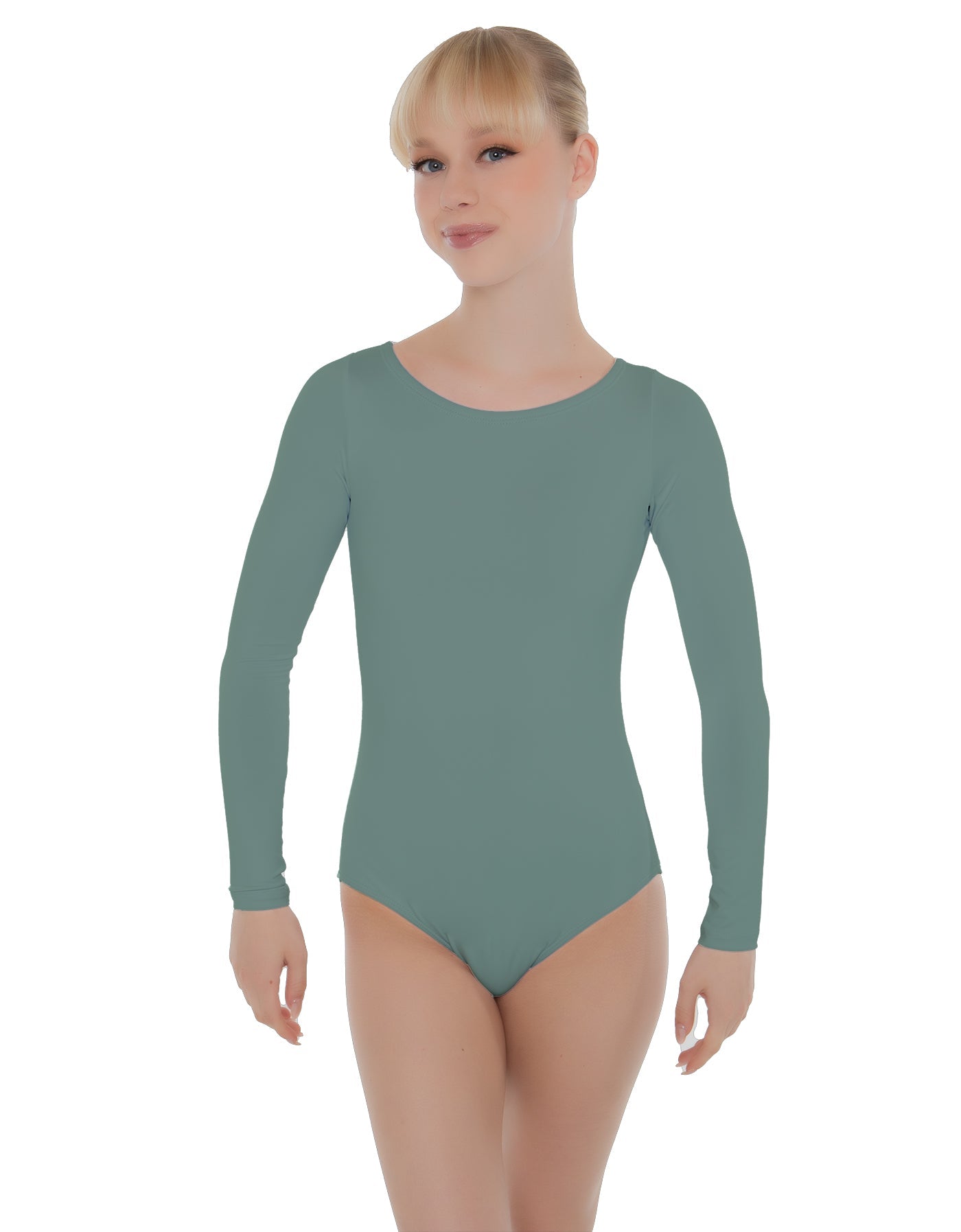 Solid Lycra LS Open Bow Back Leotard